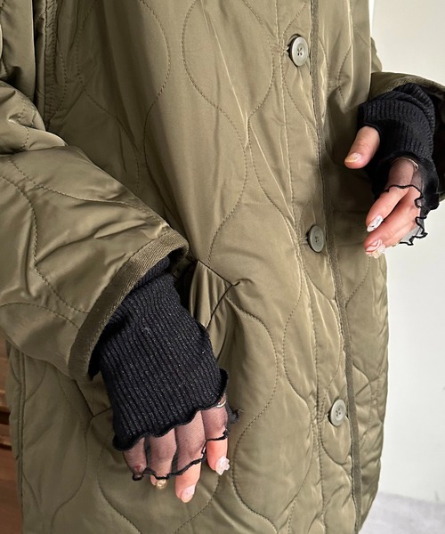 DISCOAT（ディスコート）の「ラメリブシアーアームウォーマー（手袋・レディース・アイボリー/ブラック/バーガンディー・FREE）」の13枚目の写真