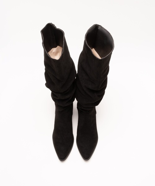 SVEC（シュベック）の「ポインテッドトゥ ワイドシャフト シャーリング ニーハイブーツ（ブーツ・レディース・インディゴブルー/ベージュ/ブラック・35/36/37/38/39）」の18枚目の写真