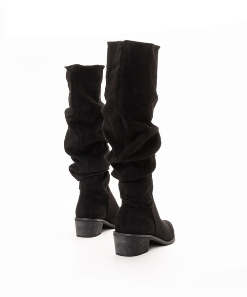 SVEC（シュベック）の「ポインテッドトゥ ワイドシャフト シャーリング ニーハイブーツ（ブーツ・レディース・インディゴブルー/ベージュ/ブラック・35/36/37/38/39）」の17枚目の写真