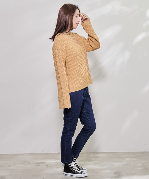 Arnold Palmer（アーノルドパーマー）の「ミニケーブル ニット（ニット/セーター・レディース・ブラック/キャメル・S/L/M）」の14枚目の写真