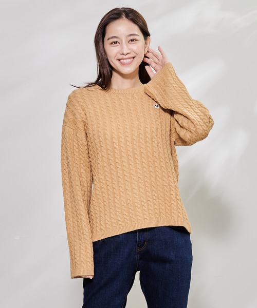 Arnold Palmer（アーノルドパーマー）の「ミニケーブル ニット（ニット/セーター・レディース・ブラック/キャメル・S/L/M）」の12枚目の写真