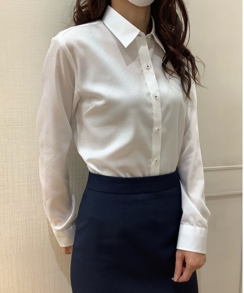 TOKYO SHIRTS（トウキョウシャツ）の「形態安定ノーアイロン レギュラー 長袖ビジネスワイシャツ（ビジネスシャツ・レディース・ホワイト・LL/S/L/M/XL）」の6枚目の写真