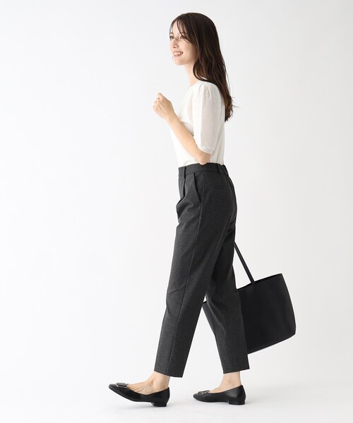 index(インデックス)の「セットアップ対応 ストレッチテーパードパンツ/DELEGANT【洗濯機洗い可/イージーアイロン】(その他パンツ・レディース・ダークグレー/ブラック/ブラック系1/ブルー系その他・38/40/42/36)」の8枚目の写真
