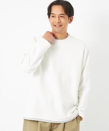 green label relaxing | GIZA リップル フェイクレイヤード 長袖 Tシャツ(Tシャツ/カットソー)