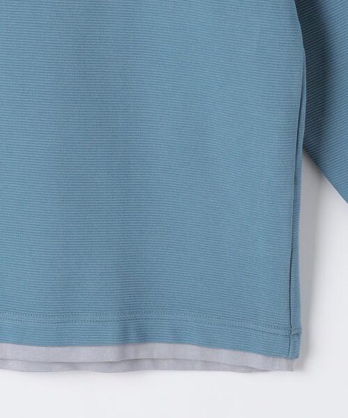 green label relaxing(グリーンレーベルリラクシング)の「GIZA リップル フェイクレイヤード 長袖 Tシャツ(Tシャツ/カットソー・メンズ・ライトブルー/ダークグレー/ホワイト・M/S/XL/L)」の15枚目の写真