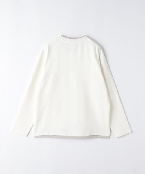 green label relaxing(グリーンレーベルリラクシング)の「GIZA リップル フェイクレイヤード 長袖 Tシャツ(Tシャツ/カットソー・メンズ・ライトブルー/ダークグレー/ホワイト・M/S/XL/L)」の17枚目の写真