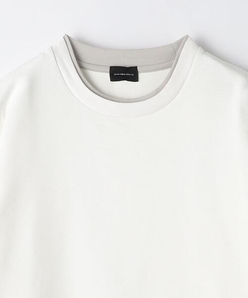 green label relaxing(グリーンレーベルリラクシング)の「GIZA リップル フェイクレイヤード 長袖 Tシャツ(Tシャツ/カットソー・メンズ・ライトブルー/ダークグレー/ホワイト・M/S/XL/L)」の18枚目の写真