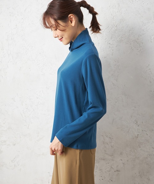 Petit Honfleur(プチオンフルール)の「メロークシュタートルネック起毛Tシャツ(Tシャツ/カットソー・レディース・ブルー/ブラック/アイボリー・M/L)」の9枚目の写真