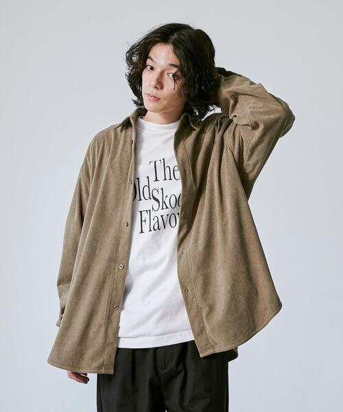 coen（コーエン）の「ビッグシルエットコーデュロイシャツジャケット（シャツ/ブラウス・メンズ・ブラック/ベージュ・S/M/L/XL）」の5枚目の写真