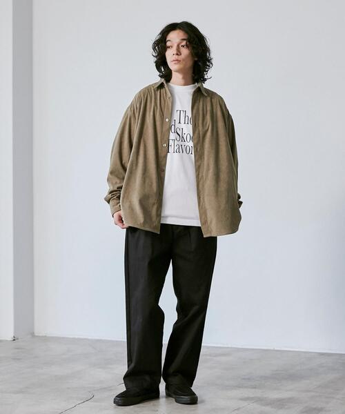 coen（コーエン）の「ビッグシルエットコーデュロイシャツジャケット（シャツ/ブラウス・メンズ・ブラック/ベージュ・S/M/L/XL）」の6枚目の写真