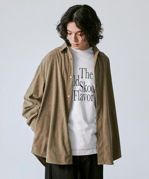 coen（コーエン）の「ビッグシルエットコーデュロイシャツジャケット（シャツ/ブラウス・メンズ・ブラック/ベージュ・S/M/L/XL）」の7枚目の写真