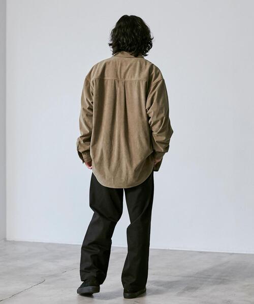 coen（コーエン）の「ビッグシルエットコーデュロイシャツジャケット（シャツ/ブラウス・メンズ・ブラック/ベージュ・S/M/L/XL）」の8枚目の写真