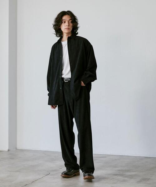 coen（コーエン）の「ビッグシルエットコーデュロイシャツジャケット（シャツ/ブラウス・メンズ・ブラック/ベージュ・S/M/L/XL）」の12枚目の写真