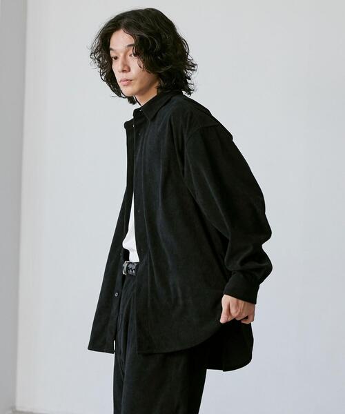 coen（コーエン）の「ビッグシルエットコーデュロイシャツジャケット（シャツ/ブラウス・メンズ・ブラック/ベージュ・S/M/L/XL）」の13枚目の写真