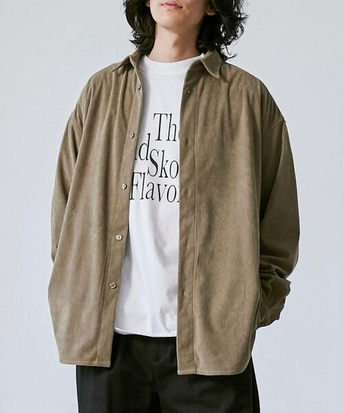 coen（コーエン）の「ビッグシルエットコーデュロイシャツジャケット（シャツ/ブラウス・メンズ・ブラック/ベージュ・S/M/L/XL）」の15枚目の写真