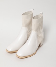 ELVENCE DEUX（エルベンスドゥ）の「ニットツカイショートブーツ（ブーツ）」