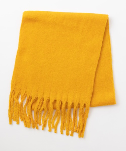 emonique（エモニーク）の「ボリューム フリンジ大判マフラー ストール プレーン ふわふわざっくり（マフラー・レディース・ブラウン/ライトブルー/スカイブルー/ホワイト/ブルー/ベージュ/モスグリーン/キャメル/ピンク/ブラック・FREE）」の16枚目の写真