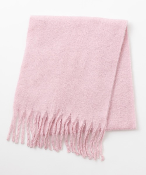 emonique（エモニーク）の「ボリューム フリンジ大判マフラー ストール プレーン ふわふわざっくり（マフラー・レディース・ブラウン/ライトブルー/スカイブルー/ホワイト/ブルー/ベージュ/モスグリーン/キャメル/ピンク/ブラック・FREE）」の13枚目の写真