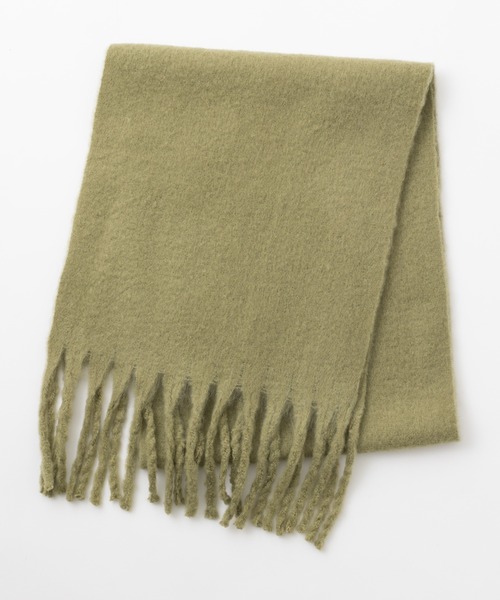 emonique（エモニーク）の「ボリューム フリンジ大判マフラー ストール プレーン ふわふわざっくり（マフラー・レディース・ブラウン/ライトブルー/スカイブルー/ホワイト/ブルー/ベージュ/モスグリーン/キャメル/ピンク/ブラック・FREE）」の12枚目の写真