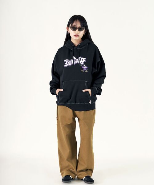 BEN DAVIS（ベンデイビス）の「【BEN DAVIS(ベンデイビス)】 SPRAY ART HOODIE / ロゴ ビッグ 裏起毛 プルオーバー パーカー（パーカー・メンズ・オフホワイト/ブルー系その他2/ブラック・X-LARGE/MEDIUM/LARGE）」の22枚目の写真