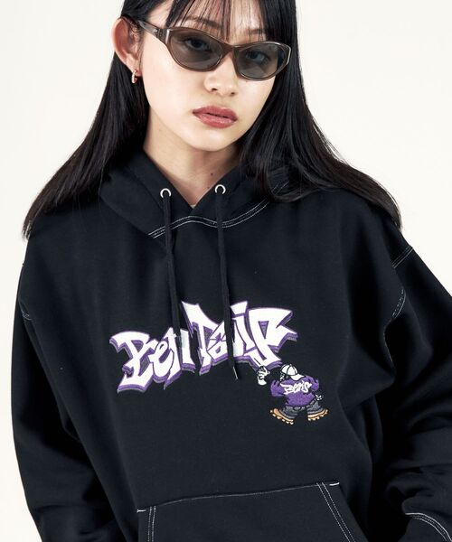 BEN DAVIS（ベンデイビス）の「【BEN DAVIS(ベンデイビス)】 SPRAY ART HOODIE / ロゴ ビッグ 裏起毛 プルオーバー パーカー（パーカー・メンズ・オフホワイト/ブルー系その他2/ブラック・X-LARGE/MEDIUM/LARGE）」の20枚目の写真