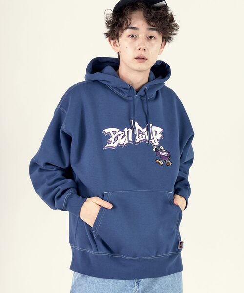 BEN DAVIS（ベンデイビス）の「【BEN DAVIS(ベンデイビス)】 SPRAY ART HOODIE / ロゴ ビッグ 裏起毛 プルオーバー パーカー（パーカー・メンズ・オフホワイト/ブルー系その他2/ブラック・X-LARGE/MEDIUM/LARGE）」の19枚目の写真