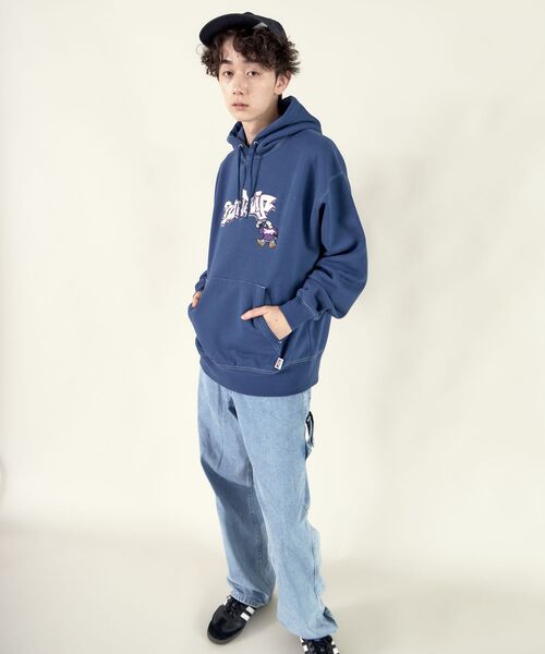 BEN DAVIS（ベンデイビス）の「【BEN DAVIS(ベンデイビス)】 SPRAY ART HOODIE / ロゴ ビッグ 裏起毛 プルオーバー パーカー（パーカー・メンズ・オフホワイト/ブルー系その他2/ブラック・X-LARGE/MEDIUM/LARGE）」の17枚目の写真