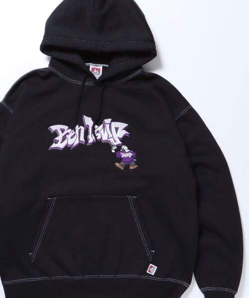 BEN DAVIS（ベンデイビス）の「【BEN DAVIS(ベンデイビス)】 SPRAY ART HOODIE / ロゴ ビッグ 裏起毛 プルオーバー パーカー（パーカー・メンズ・オフホワイト/ブルー系その他2/ブラック・X-LARGE/MEDIUM/LARGE）」の15枚目の写真