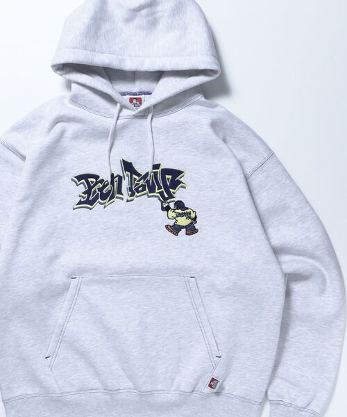 BEN DAVIS（ベンデイビス）の「【BEN DAVIS(ベンデイビス)】 SPRAY ART HOODIE / ロゴ ビッグ 裏起毛 プルオーバー パーカー（パーカー・メンズ・オフホワイト/ブルー系その他2/ブラック・X-LARGE/MEDIUM/LARGE）」の10枚目の写真