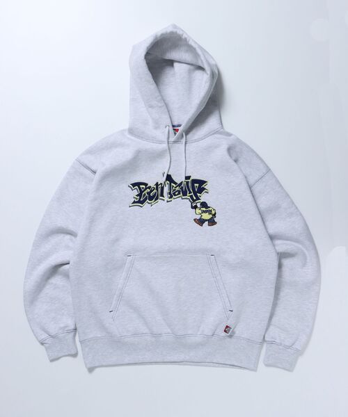 BEN DAVIS（ベンデイビス）の「【BEN DAVIS(ベンデイビス)】 SPRAY ART HOODIE / ロゴ ビッグ 裏起毛 プルオーバー パーカー（パーカー・メンズ・オフホワイト/ブルー系その他2/ブラック・X-LARGE/MEDIUM/LARGE）」の9枚目の写真
