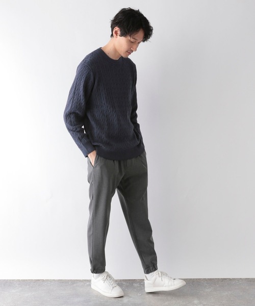 GLOBAL WORK(グローバルワーク)の「洗えるスマートケーブルニット/196541(ニット/セーター・メンズ・ライトブルー/その他/ベージュ系その他3/ネイビー/オフホワイト・X-LARGE/SMALL/MEDIUM/LARGE)」の11枚目の写真