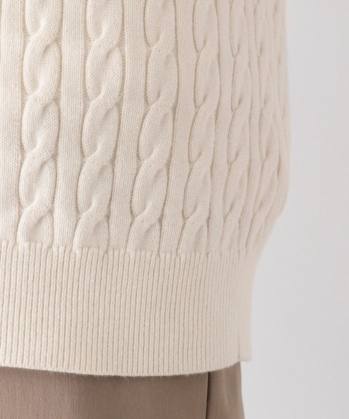 GLOBAL WORK(グローバルワーク)の「洗えるスマートケーブルニット/196541(ニット/セーター・メンズ・ライトブルー/その他/ベージュ系その他3/ネイビー/オフホワイト・X-LARGE/SMALL/MEDIUM/LARGE)」の18枚目の写真