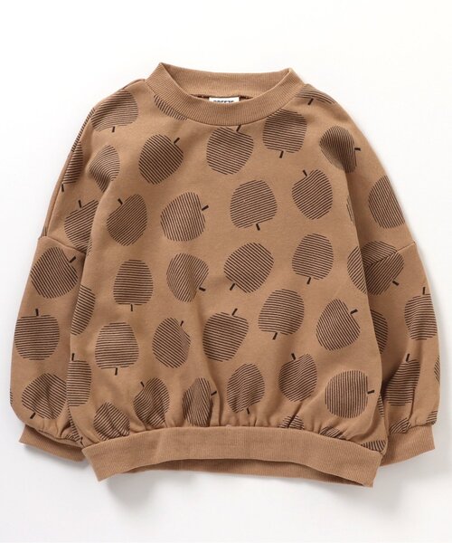 BREEZE（ブリーズ）の「【リンクコーデ可能】総柄トレーナー（スウェット・キッズ・ワインレッド/アイボリー/サックスブルー/キャメル/ブラック・110/140/90/100/130/120/80）」の4枚目の写真