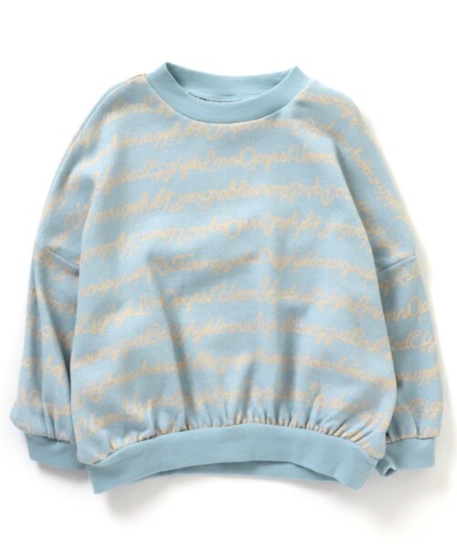 BREEZE（ブリーズ）の「【リンクコーデ可能】総柄トレーナー（スウェット・キッズ・ワインレッド/アイボリー/サックスブルー/キャメル/ブラック・110/140/90/100/130/120/80）」の3枚目の写真