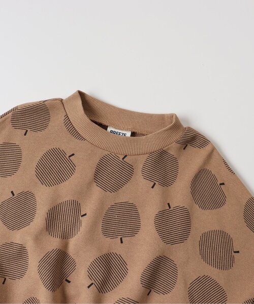 BREEZE（ブリーズ）の「【リンクコーデ可能】総柄トレーナー（スウェット・キッズ・ワインレッド/アイボリー/サックスブルー/キャメル/ブラック・110/140/90/100/130/120/80）」の15枚目の写真