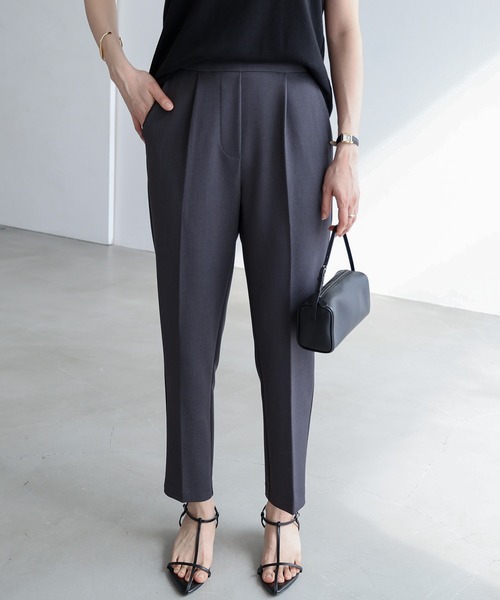 テーパードダブルクロスパンツ 日本製 －3キロ見え ダブルクロステーパードパンツ | el.Meray