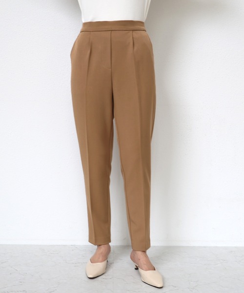 evernavy(エバーネイビー)の「ダブルクロステーパードパンツ(その他パンツ・レディース・ブラック/ブラウン系/ネイビー/チャコールグレー・M/L/S)」の5枚目の写真