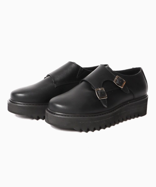 glabella（グラベラ）の「glabella/グラベラ  厚底 シャークソール ダブルモンクストラップスーズ（ドレスシューズ・メンズ・ブラック・L/S/M）」の11枚目の写真