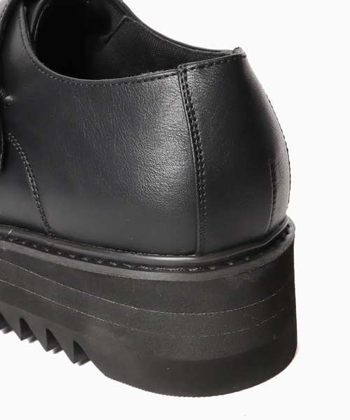 glabella（グラベラ）の「glabella/グラベラ  厚底 シャークソール ダブルモンクストラップスーズ（ドレスシューズ・メンズ・ブラック・L/S/M）」の8枚目の写真