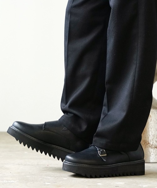 glabella（グラベラ）の「glabella/グラベラ  厚底 シャークソール ダブルモンクストラップスーズ（ドレスシューズ・メンズ・ブラック・L/S/M）」の15枚目の写真