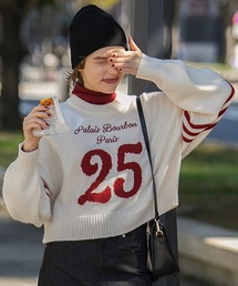 BONLECILL | 配色刺繍ロゴ ナンバリングニットプルオーバー(ニット/セーター)