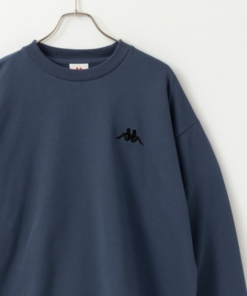 Kappa(カッパ)の「KAPPA ワンポイントロゴスウェット(スウェット・メンズ・グレイッシュベージュ/ネイビー/ブラック・M/L/XL)」の3枚目の写真