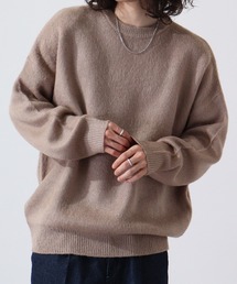 柄込みビッグクルーニット