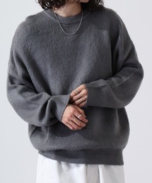 柄込みビッグクルーニット