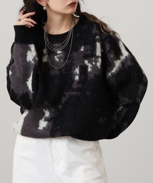 ラルフローレンレディース ゼブラ　サファリ　ニットXS 新品レア X-girl（エックスガール）の「ZEBRA PATTERN OVERSIZED KNIT TOP