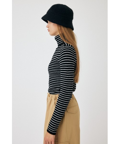 MOUSSY（マウジー）の「HI NECK RIB ニット（ニット/セーター・レディース・ホワイト系その他/イエロー/パープル/ブラック系その他・FREE）」の8枚目の写真