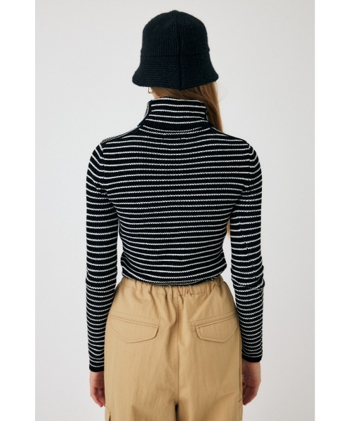 MOUSSY（マウジー）の「HI NECK RIB ニット（ニット/セーター・レディース・ホワイト系その他/イエロー/パープル/ブラック系その他・FREE）」の9枚目の写真