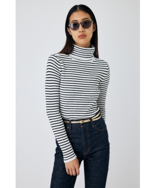 MOUSSY（マウジー）の「HI NECK RIB ニット（ニット/セーター・レディース・ホワイト系その他/イエロー/パープル/ブラック系その他・FREE）」の15枚目の写真