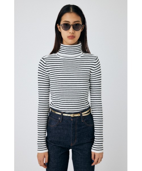 MOUSSY（マウジー）の「HI NECK RIB ニット（ニット/セーター・レディース・ホワイト系その他/イエロー/パープル/ブラック系その他・FREE）」の18枚目の写真