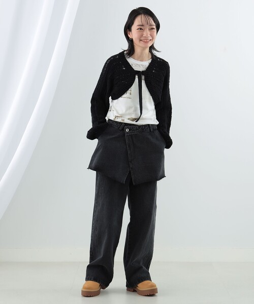 Ray BEAMS（レイビームス）の「Ray BEAMS / ニュース ペーパー プリント Tシャツ（Tシャツ/カットソー・レディース・ベージュ/ブルー系その他3・ONE SIZE）」の6枚目の写真